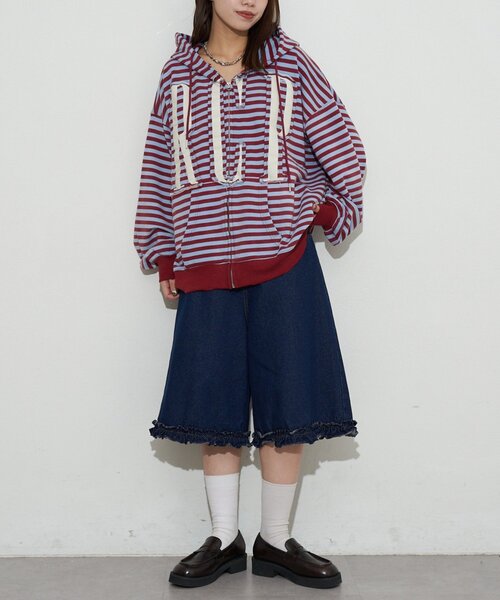 RePRODUCTION LABEL（リプロダクションレーベル）の「【RePRODUCTION LABEL / リプロダクションレーベル】ZIPフーディー（パーカー・レディース・ブラック/チャコールグレー/サックスブルー・FREE）」の11枚目の写真