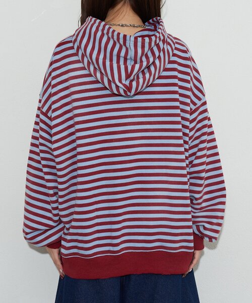 RePRODUCTION LABEL（リプロダクションレーベル）の「【RePRODUCTION LABEL / リプロダクションレーベル】ZIPフーディー（パーカー・レディース・ブラック/チャコールグレー/サックスブルー・FREE）」の5枚目の写真