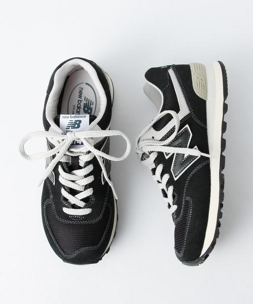 NEW BALANCE（ニューバランス）の「◆[ニューバランス]new balance ML574トーンカラースニーカー◆（スニーカー・レディース・ケリー/ベージュ/ブラック・24cm/22.5cm/23cm/24.5cm/23.5cm/25cm）」の2枚目の写真
