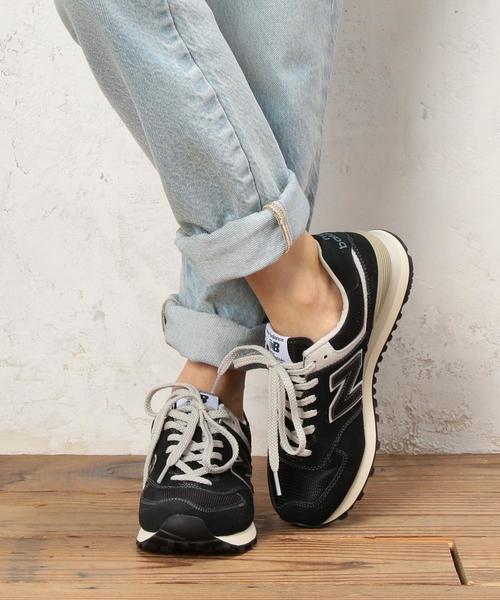 NEW BALANCE（ニューバランス）の「◆[ニューバランス]new balance ML574トーンカラースニーカー◆（スニーカー・レディース・ケリー/ベージュ/ブラック・24cm/22.5cm/23cm/24.5cm/23.5cm/25cm）」の12枚目の写真