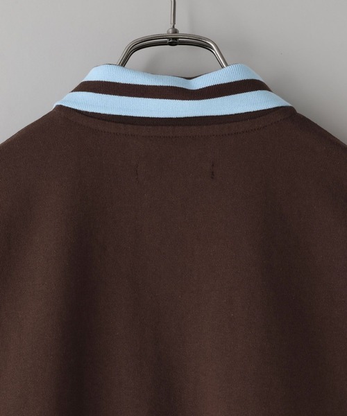 LOWRYS FARM（ローリーズファーム）の「LFM(U)【MICKEY】ラインポロLS　 653952（Tシャツ/カットソー・メンズ・ネイビー/ブラウン・LARGE/MEDIUM）」の7枚目の写真