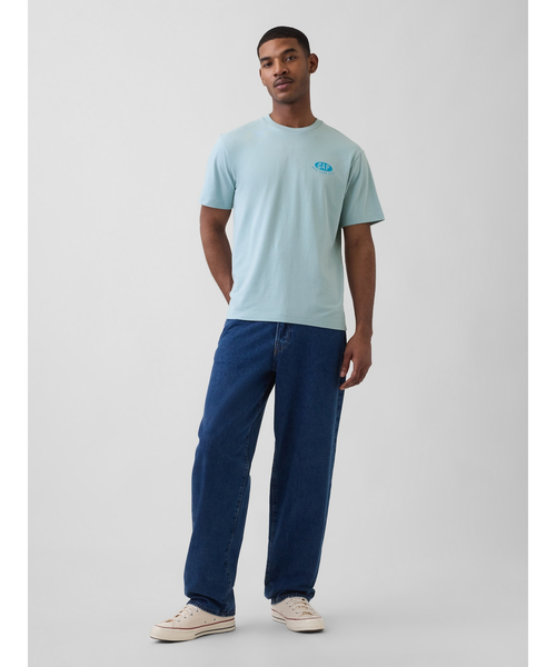 GAP（ギャップ）の「エブリディ ソフト リラックスフィット グラフィックTシャツ（Tシャツ/カットソー・メンズ・ライトブルー・XL/L/M/S/XS）」の3枚目の写真