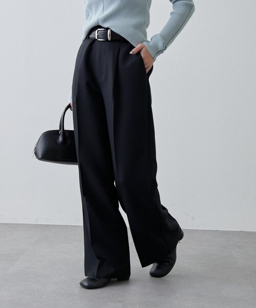 Lui's（ルイス）の「ストレッチツイルワイドパンツ（その他パンツ・レディース・ブラック/ダークグレー・36/38）」の12枚目の写真