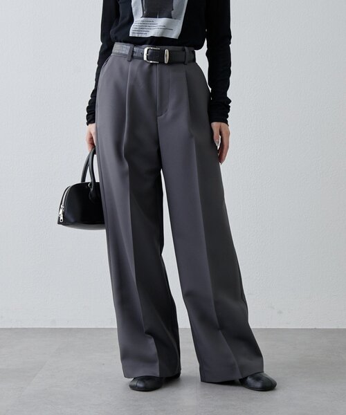 Lui's（ルイス）の「ストレッチツイルワイドパンツ（その他パンツ・レディース・ブラック/ダークグレー・36/38）」の16枚目の写真