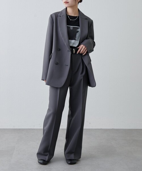 Lui's（ルイス）の「ストレッチツイルワイドパンツ（その他パンツ・レディース・ブラック/ダークグレー・36/38）」の18枚目の写真