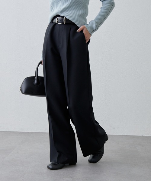 Lui's（ルイス）の「ストレッチツイルワイドパンツ（その他パンツ・レディース・ブラック/ダークグレー・36/38）」の7枚目の写真