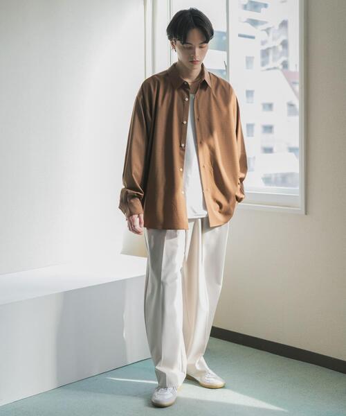 SENSE OF PLACE by URBAN RESEARCH（センスオブプレイスバイアーバンリサーチ）の「マイクロチェックレギュラーカラーシャツ（シャツ/ブラウス・メンズ・ライトブルー/ライトベージュ/ブラウン・LARGE/MEDIUM）」の9枚目の写真