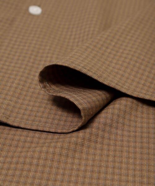 SENSE OF PLACE by URBAN RESEARCH（センスオブプレイスバイアーバンリサーチ）の「マイクロチェックレギュラーカラーシャツ（シャツ/ブラウス・メンズ・ライトブルー/ライトベージュ/ブラウン・LARGE/MEDIUM）」の15枚目の写真