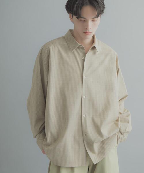 SENSE OF PLACE by URBAN RESEARCH（センスオブプレイスバイアーバンリサーチ）の「マイクロチェックレギュラーカラーシャツ（シャツ/ブラウス・メンズ・ライトブルー/ライトベージュ/ブラウン・LARGE/MEDIUM）」の19枚目の写真