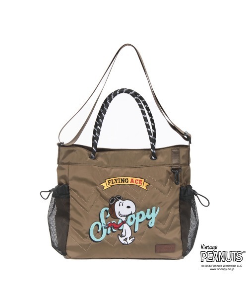 OUTDOOR PRODUCTS(アウトドアプロダクツ)の「2Way ポリエステル ロープショルダー PEANUTSコレクション スヌーピー(ショルダーバッグ・レディース・ライトグレー/ベージュ系その他/レオパード/ブラック・FREE)」の3枚目の写真