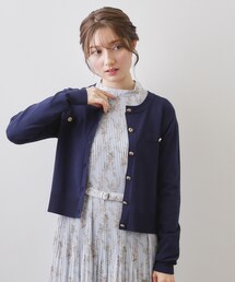 index（インデックス）の「ボクシークルーネックカーディガン【洗濯機OK】《5col》（カーディガン/ボレロ）」