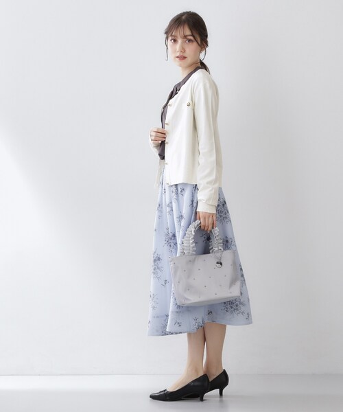 index（インデックス）の「ボクシークルーネックカーディガン【洗濯機OK】《5col》（カーディガン/ボレロ・レディース・ネイビー/オフホワイト/オレンジ系/ライトイエロー系・40/38/36）」の7枚目の写真