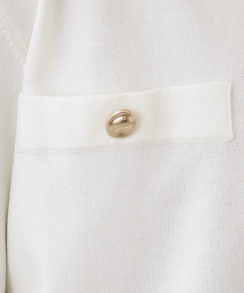 index（インデックス）の「ボクシークルーネックカーディガン【洗濯機OK】《5col》（カーディガン/ボレロ・レディース・ネイビー/オフホワイト/オレンジ系/ライトイエロー系・40/38/36）」の8枚目の写真