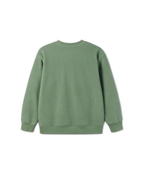 MUSINSA STANDARD KIDS（ムシンサスタンダードキッズ）の「オーバーサイズポーラフリーススウェットシャツ[セージグリーン]（スウェット・レディース・その他・100/110/120）」の3枚目の写真