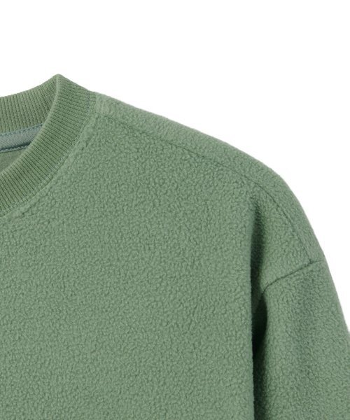 MUSINSA STANDARD KIDS（ムシンサスタンダードキッズ）の「オーバーサイズポーラフリーススウェットシャツ[セージグリーン]（スウェット・レディース・その他・100/110/120）」の6枚目の写真