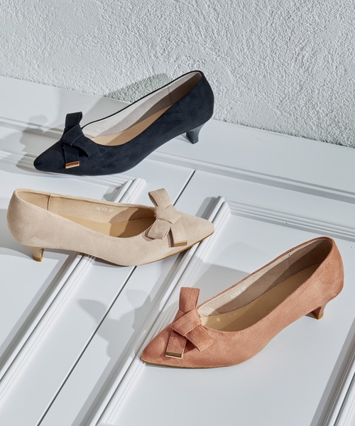 WA ORiental TRaffic（ダブルエーオリエンタルトラフィック）の「2way リボン ミドル ヒール パンプス /62108（パンプス・レディース・ベージュ/ブラック/ピンク・39/38/37/36/35/40）」の16枚目の写真