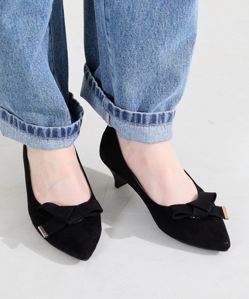 WA ORiental TRaffic（ダブルエーオリエンタルトラフィック）の「2way リボン ミドル ヒール パンプス /62108（パンプス・レディース・ベージュ/ブラック/ピンク・39/38/37/36/35/40）」の21枚目の写真