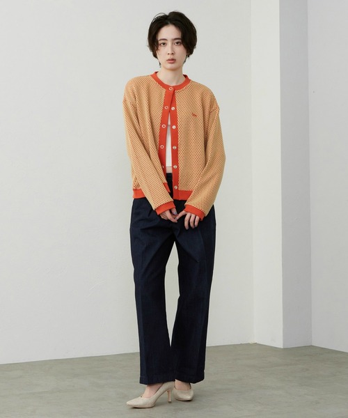 Lee（リー）の「ニットジャガードカーディガン（その他トップス・レディース・ブラック/オレンジ/グリーン・MEDIUM）」の10枚目の写真
