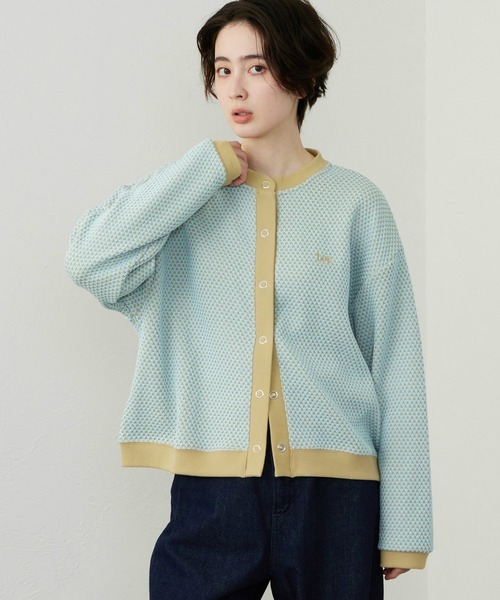 Lee（リー）の「ニットジャガードカーディガン（その他トップス・レディース・ブラック/オレンジ/グリーン・MEDIUM）」の13枚目の写真