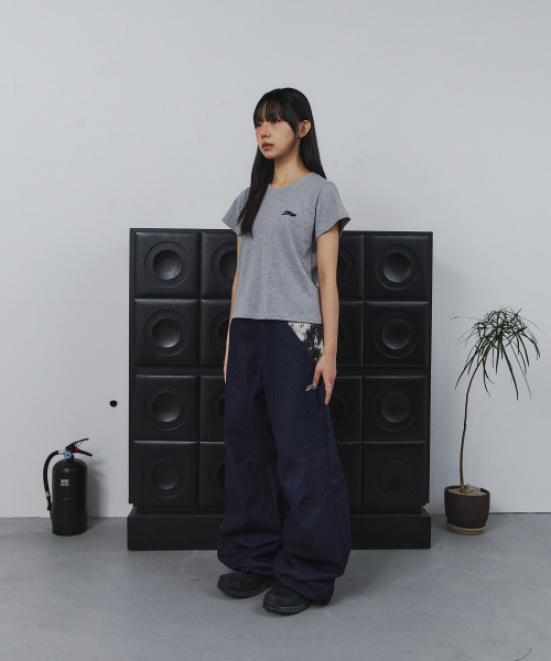TANSANMAGNESIUM（タンサン マグネシウム）の「ポニーアップリケTシャツ (グレー)（Tシャツ/カットソー・レディース・その他・1/2/3/4）」の11枚目の写真