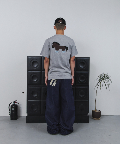 TANSANMAGNESIUM（タンサン マグネシウム）の「ポニーアップリケTシャツ (グレー)（Tシャツ/カットソー・レディース・その他・1/2/3/4）」の17枚目の写真