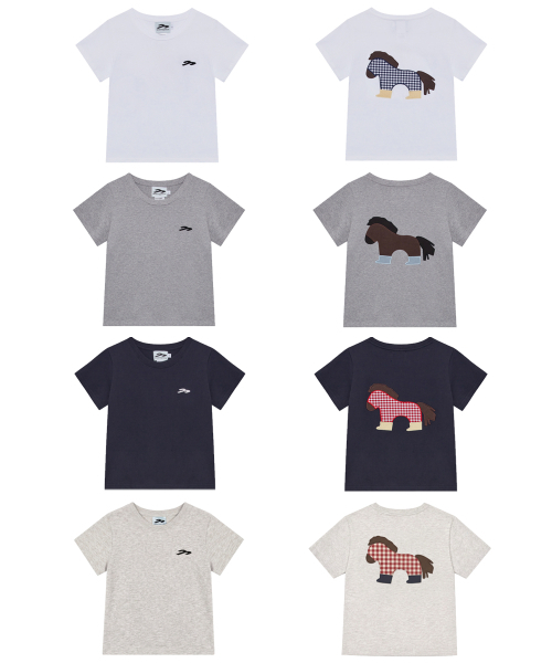 TANSANMAGNESIUM（タンサン マグネシウム）の「ポニーアップリケTシャツ (グレー)（Tシャツ/カットソー・レディース・その他・1/2/3/4）」の20枚目の写真