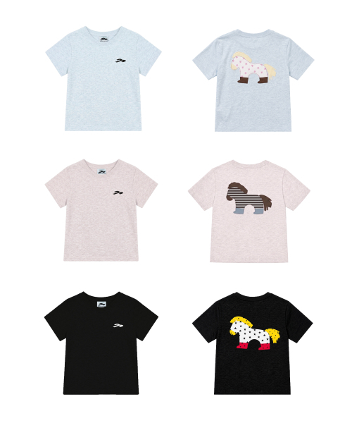 TANSANMAGNESIUM（タンサン マグネシウム）の「ポニーアップリケTシャツ (グレー)（Tシャツ/カットソー・レディース・その他・1/2/3/4）」の21枚目の写真