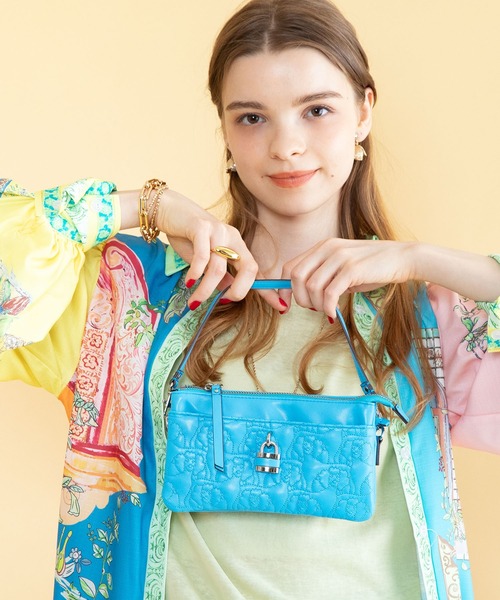 U（ユー）の「Poodmou【プードム】/お財布ショルダーバッグ（ショルダーバッグ・レディース・ターコイズブルー/オレンジ/ベージュ系その他/グリーン・FREE）」の4枚目の写真