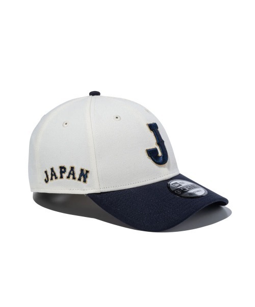NEW ERA(ニューエラ)の「NEW ERA 940 J LOGO SIDE JAPAN / ニューエラ(キャップ・レディース・クリーム/ネイビー・FREE)」の3枚目の写真