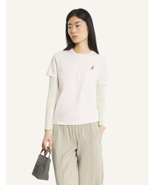 Maison Kitsune(メゾンキツネ)の「DREAMING FOX REGULAR TEE-SHIRT(Tシャツ/カットソー・レディース・ベビーピンク/ホワイト・XS/S/M/L/XL)」の6枚目の写真