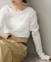 The rejoice（ザ リジョイス）の「２ＷＡＹストレッチレースカットソー（Tシャツ/カットソー）」