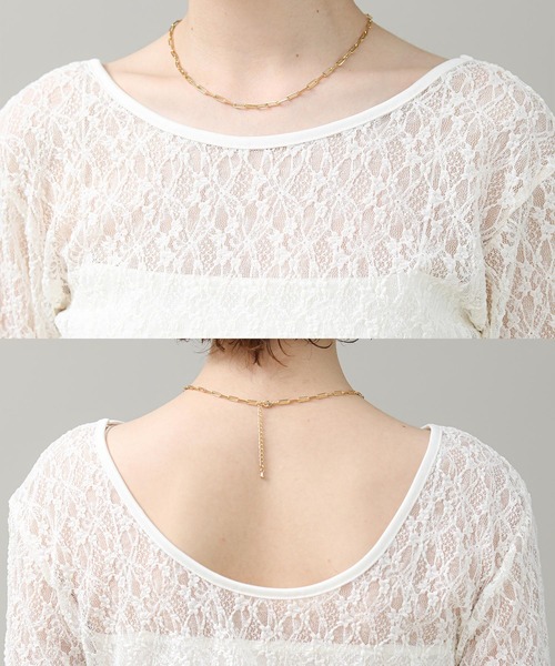 2WAYストレッチレースカットソー（Tシャツ/カットソー）｜The