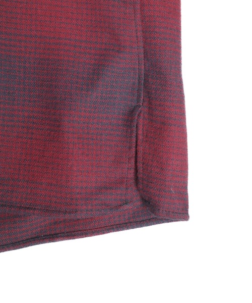 INDIVIDUALIZED SHIRTS（インディビジュアライズドシャツ）の「【SE1】【INDIVIDUALIZED SHIRTS/インディビジュアライズドシャツ】 CUSTOM CAMPCOLLAROMBRE CHECK SS SHIRT（シャツ/ブラウス・メンズ・Red・M）」の7枚目の写真