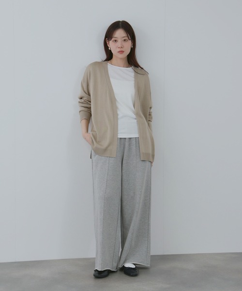 Mac-House(マックハウス)の「FreeNature トッパーカーディガン&Tシャツアンサンブル(ニット/セーター・レディース・ブラック/グレー/グレイッシュベージュ/ライトブルー・L/M)」の19枚目の写真