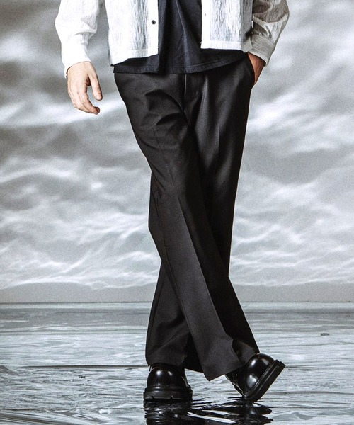 NO ID.（ノーアイディ）の「【NO ID.】Wide Leg Pants / ワイドレッグトラウザーズ（その他パンツ・メンズ・ブラック/グレー・2/1）」の5枚目の写真