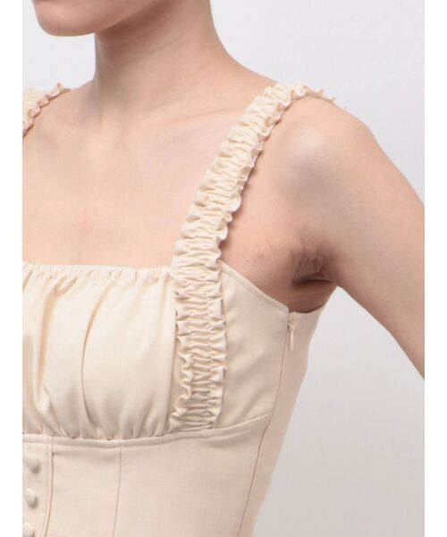 EATME(イートミー)の「コルセットライクティアードワンピース(ワンピース・レディース・レッド/ブラック/アイボリー・MEDIUM/SMALL)」の15枚目の写真