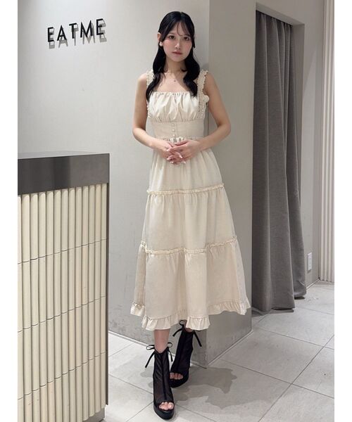 EATME(イートミー)の「コルセットライクティアードワンピース(ワンピース・レディース・レッド/ブラック/アイボリー・MEDIUM/SMALL)」の20枚目の写真