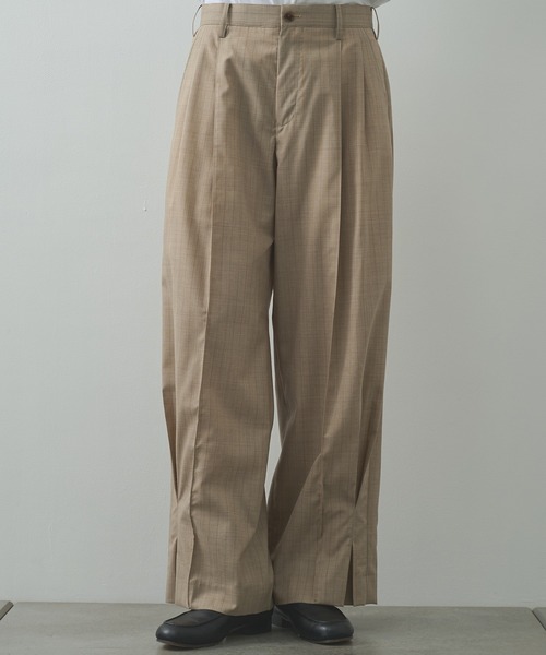 コッキー KHOKI/コッキ】Pleated Stripe Summer Wool Pants（スラックス