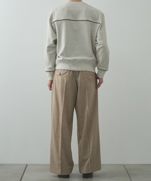 KHOKI(コッキ)の「【KHOKI/コッキ】Pleated Stripe Summer Wool Pants(スラックス・メンズ・ブラック/グレー/ベージュ・2/1)」の8枚目の写真