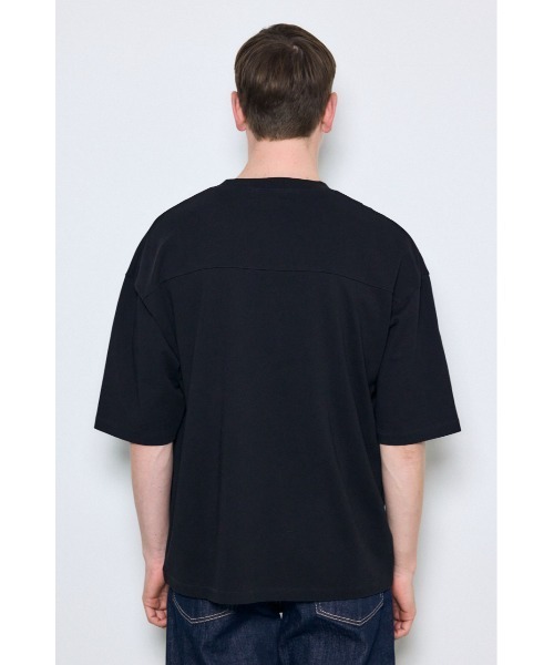 AZUL by moussy(アズールバイマウジー)の「No.88ナンバリングトップス(Tシャツ/カットソー・メンズ・ホワイト/グレー/ライトイエロー/ブラック・MEDIUM/SMALL/LARGE)」の14枚目の写真