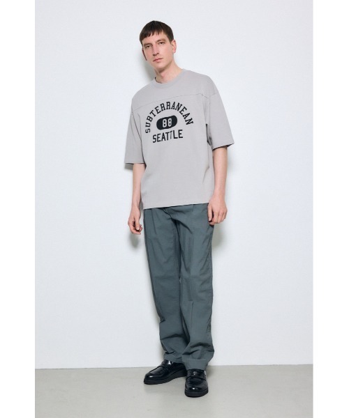 AZUL by moussy(アズールバイマウジー)の「No.88ナンバリングトップス(Tシャツ/カットソー・メンズ・ホワイト/グレー/ライトイエロー/ブラック・MEDIUM/SMALL/LARGE)」の22枚目の写真
