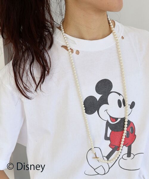 le.coeur blanc(ルクールブラン)の「GOOD ROCK SPEED ヴィンテージミッキーT(Tシャツ/カットソー・レディース・ホワイト/チャコールグレー・38)」の5枚目の写真