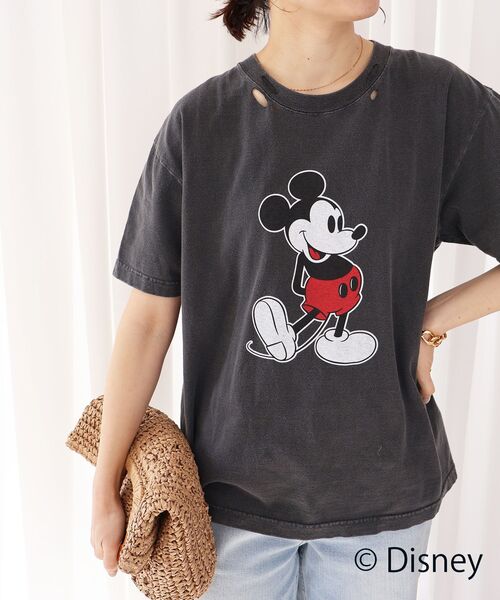 le.coeur blanc(ルクールブラン)の「GOOD ROCK SPEED ヴィンテージミッキーT(Tシャツ/カットソー・レディース・ホワイト/チャコールグレー・38)」の18枚目の写真