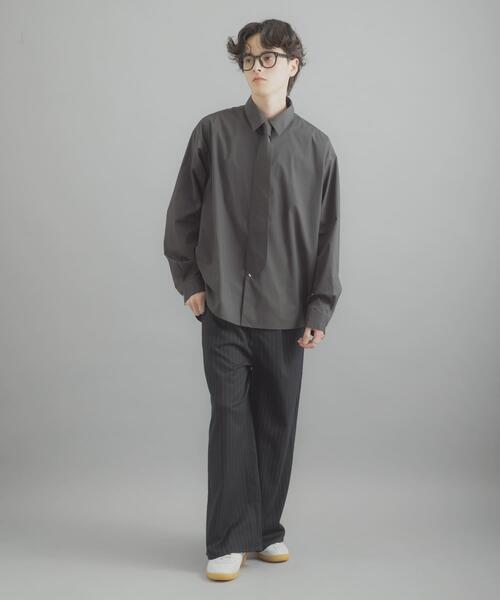 SENSE OF PLACE by URBAN RESEARCH（センスオブプレイスバイアーバンリサーチ）の「レギュラーカラーネクタイシャツ（シャツ/ブラウス・メンズ・チェック/ストライプ/チャコールグレー・MEDIUM/LARGE）」の11枚目の写真