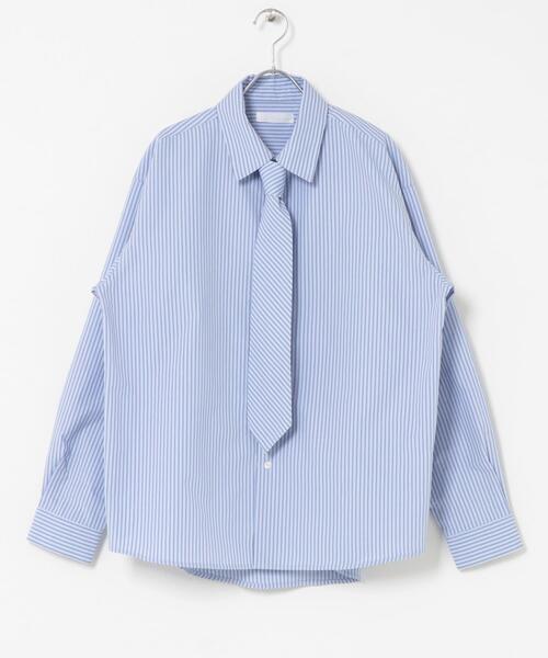 SENSE OF PLACE by URBAN RESEARCH（センスオブプレイスバイアーバンリサーチ）の「レギュラーカラーネクタイシャツ（シャツ/ブラウス・メンズ・チェック/ストライプ/チャコールグレー・MEDIUM/LARGE）」の15枚目の写真