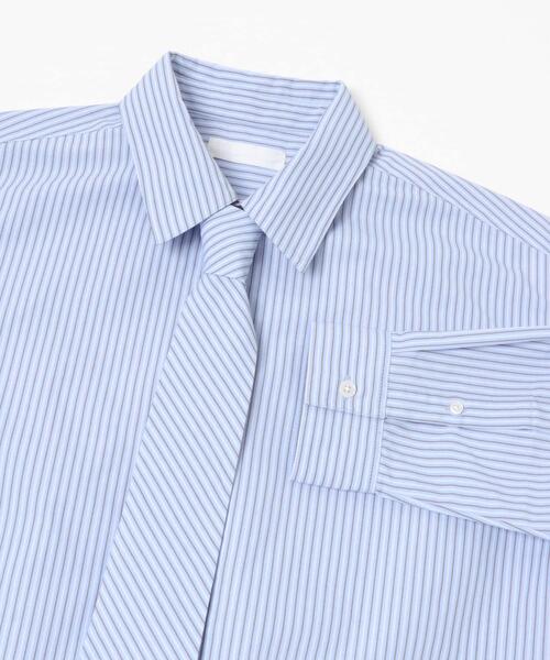 SENSE OF PLACE by URBAN RESEARCH（センスオブプレイスバイアーバンリサーチ）の「レギュラーカラーネクタイシャツ（シャツ/ブラウス・メンズ・チェック/ストライプ/チャコールグレー・MEDIUM/LARGE）」の4枚目の写真