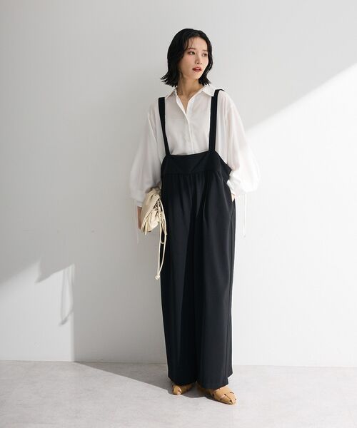 Green　Parks（グリーンパークス）の「スカーチョサロペット（サロペット/オーバーオール・レディース・ベージュ/グレー/ブラック・FREE）」の2枚目の写真