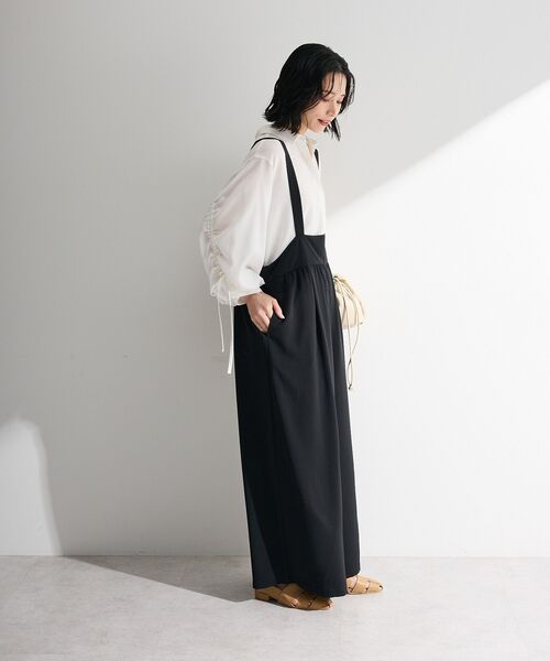 Green　Parks（グリーンパークス）の「スカーチョサロペット（サロペット/オーバーオール・レディース・ベージュ/グレー/ブラック・FREE）」の9枚目の写真