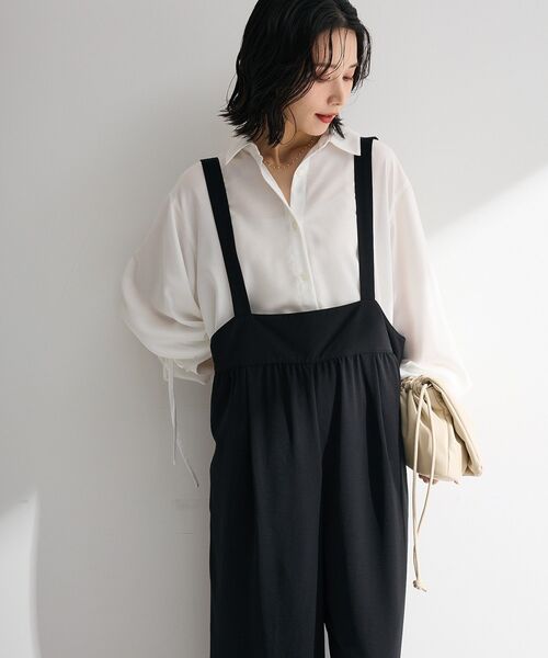 Green　Parks（グリーンパークス）の「スカーチョサロペット（サロペット/オーバーオール・レディース・ベージュ/グレー/ブラック・FREE）」の7枚目の写真