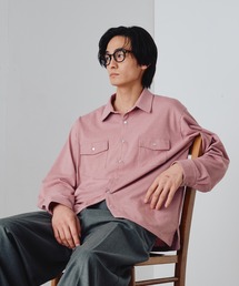 Adoon plain | Pique-Like Snap Pocket Shirt / 鹿の子ライクスナップポケットシャツ(シャツ/ブラウス)